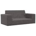 vidaXL Kindersofa 2-Sitzer Anthrazit Weich Plüsch