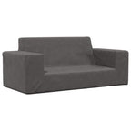 vidaXL Kindersofa 2-Sitzer Anthrazit Weich Plüsch