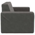 vidaXL Kindersofa 2-Sitzer Anthrazit Weich Plüsch