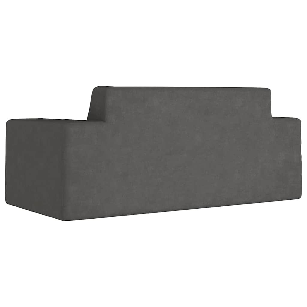 vidaXL Kindersofa 2-Sitzer Anthrazit Weich Plüsch