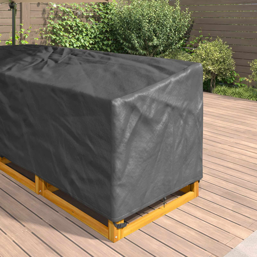 vidaXL Möbelbezug Schwarz 220 x 220 x 80 cm 420D Oxford Stoff