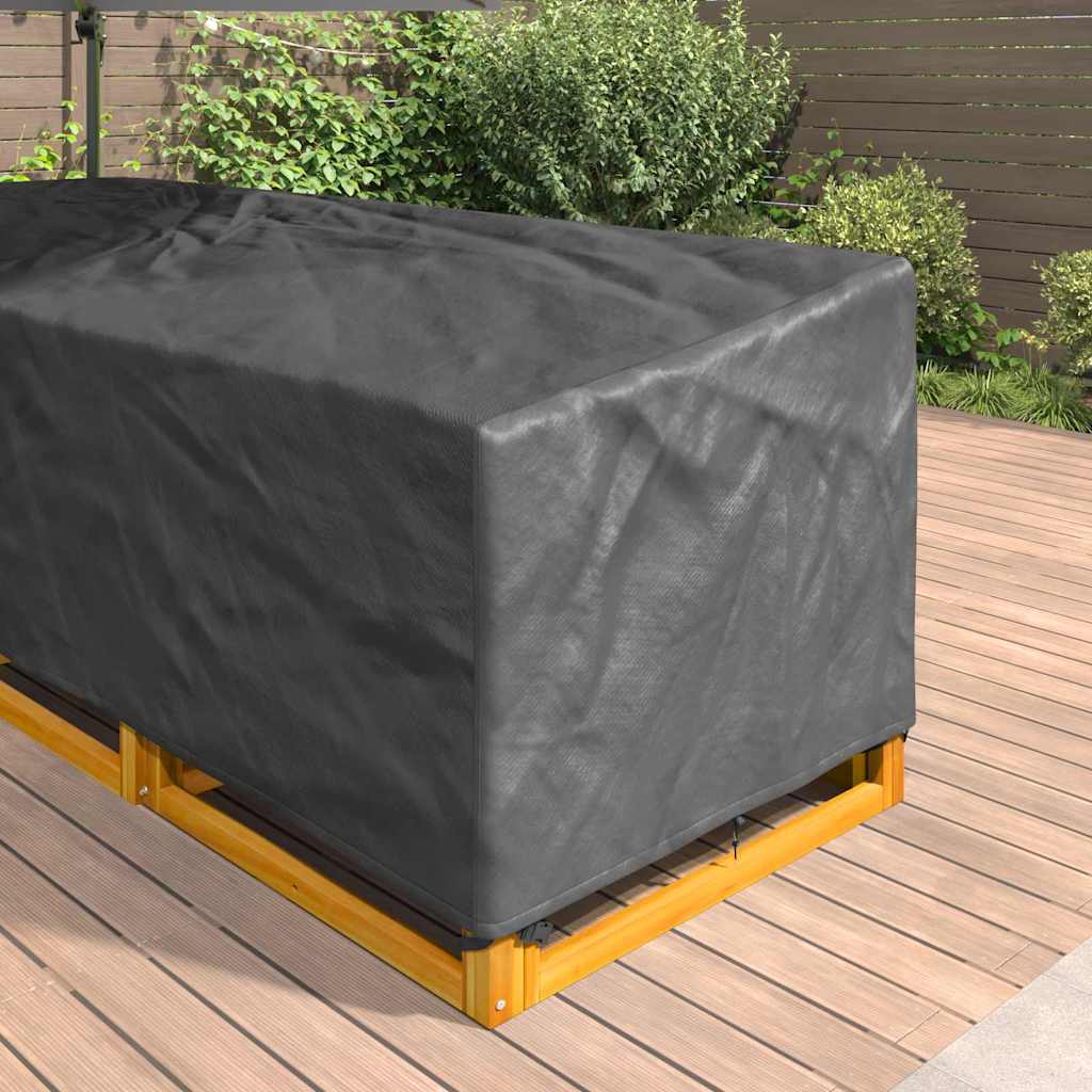 vidaXL Möbelbezug Schwarz 255 x 255 x 80 cm 600D Oxford Stoff