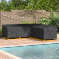 vidaXL Möbelbezug Schwarz 235 x 235 x 85 cm 210D Oxford Stoff