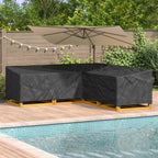 vidaXL Möbelbezug Schwarz 235 x 235 x 85 cm 210D Oxford Stoff