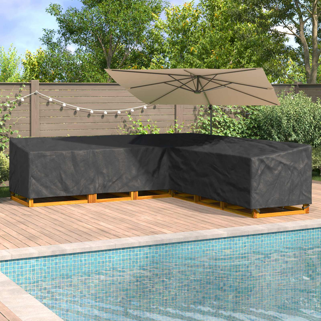 vidaXL Möbelbezug Schwarz 220 x 220 x 80 cm 420D Oxford Stoff