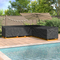 vidaXL Möbelbezug Schwarz 220 x 220 x 80 cm 420D Oxford Stoff