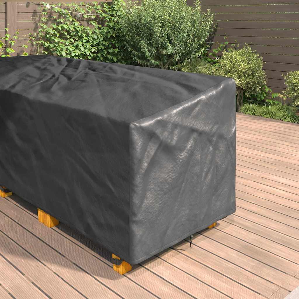 vidaXL Möbelbezug Schwarz 286 x 222 x 80 cm
