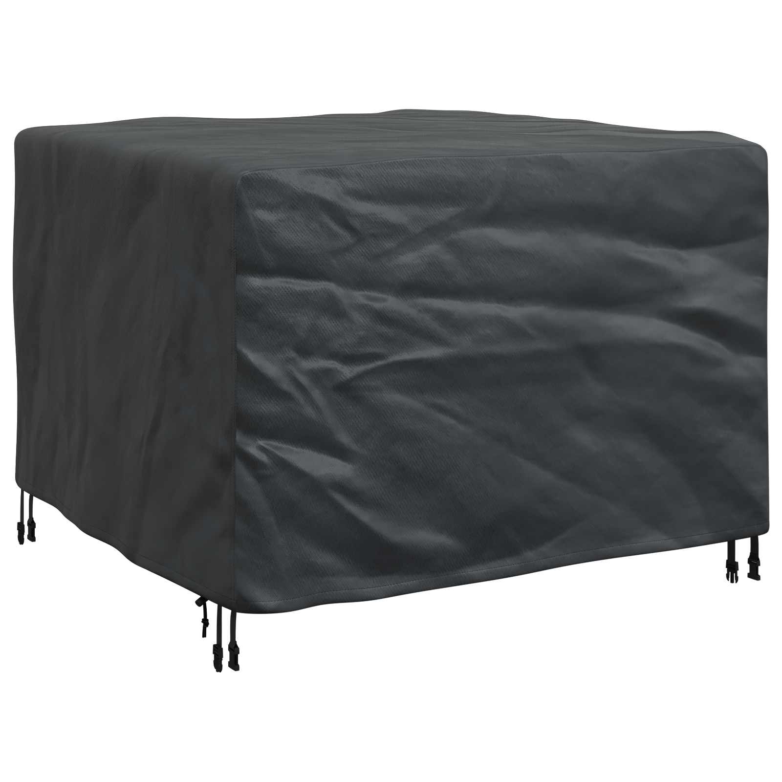 vidaXL Möbelbezug Uni Schwarz 100 x 100 x 70 cm 210D