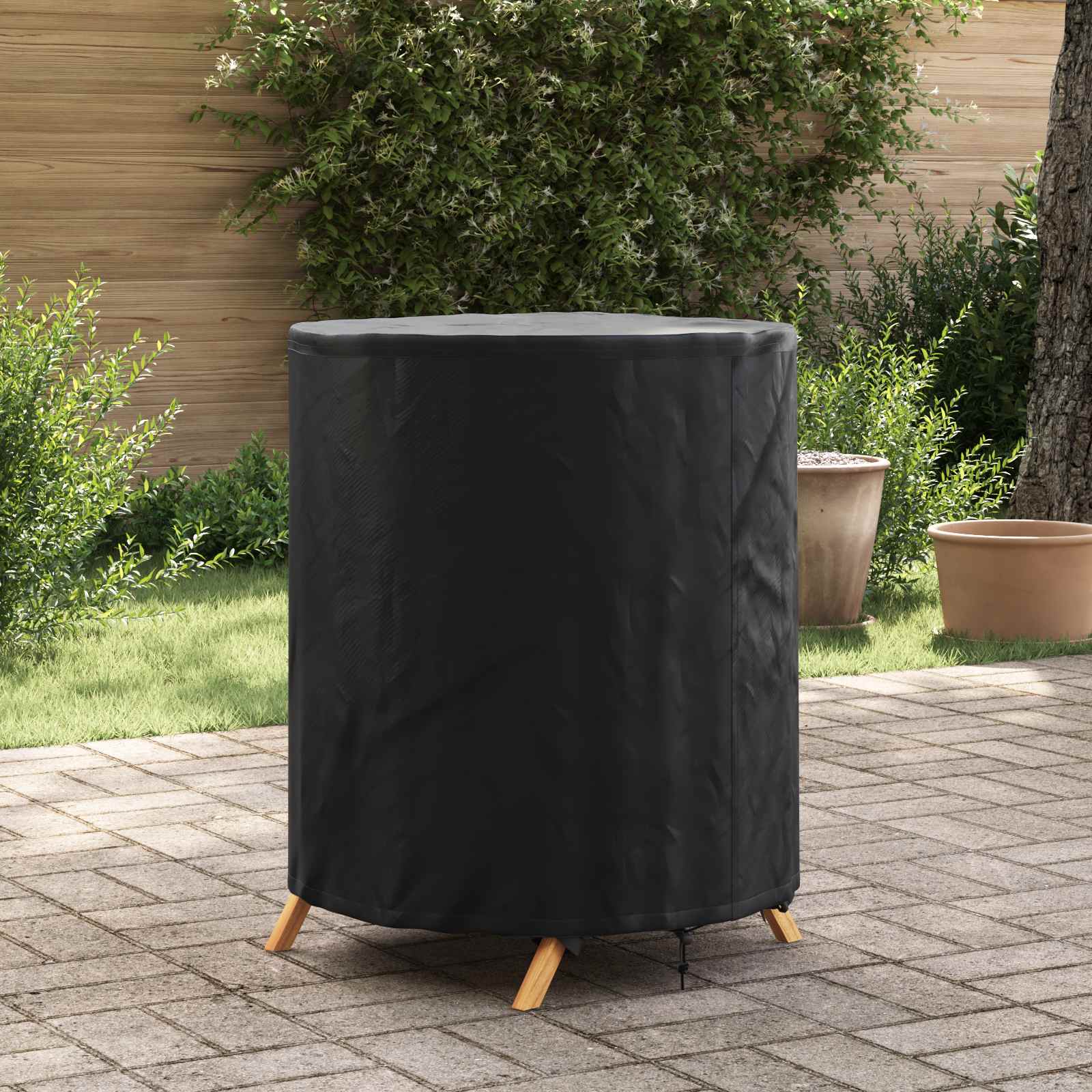 vidaXL Tischdecken Uni Schwarz 62 x 62 x 70 cm Stoff