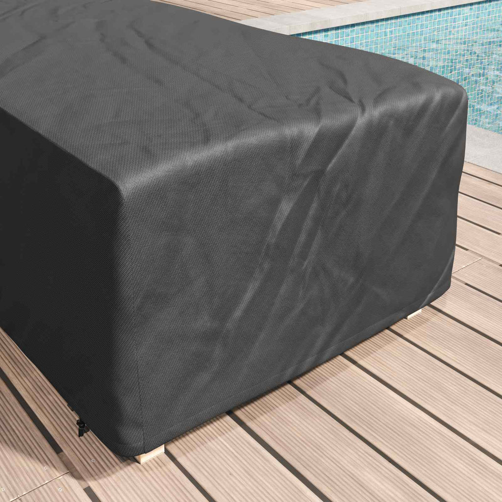 vidaXL Loungerhülle Uni Schwarz 74 x 210 x 40 cm Stoff