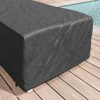 vidaXL Loungerhülle Uni Schwarz 74 x 210 x 40 cm Stoff