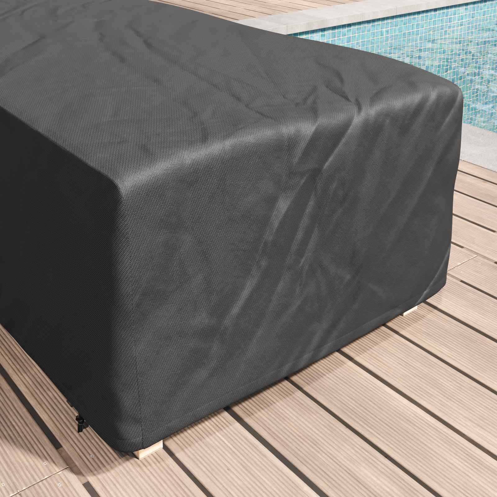 vidaXL Loungerhülle Uni Schwarz 74 x 210 x 40 cm Stoff