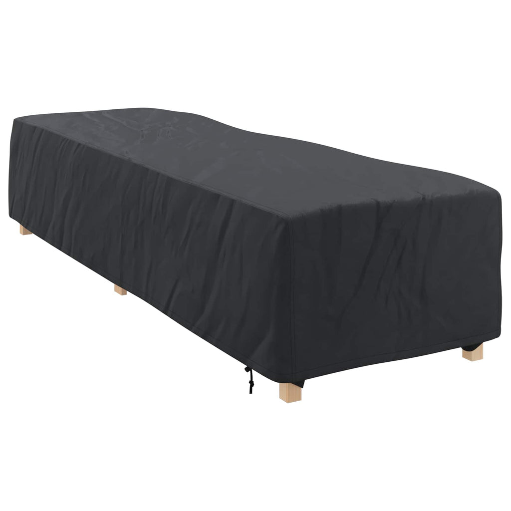 vidaXL Loungerhülle Uni Schwarz 74 x 210 x 40 cm Stoff