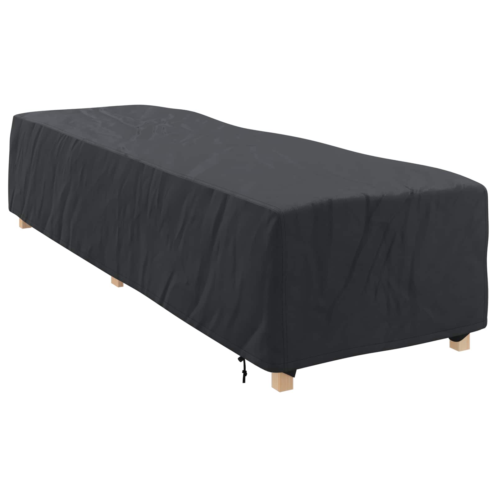 vidaXL Loungerhülle Uni Schwarz 74 x 210 x 40 cm Stoff