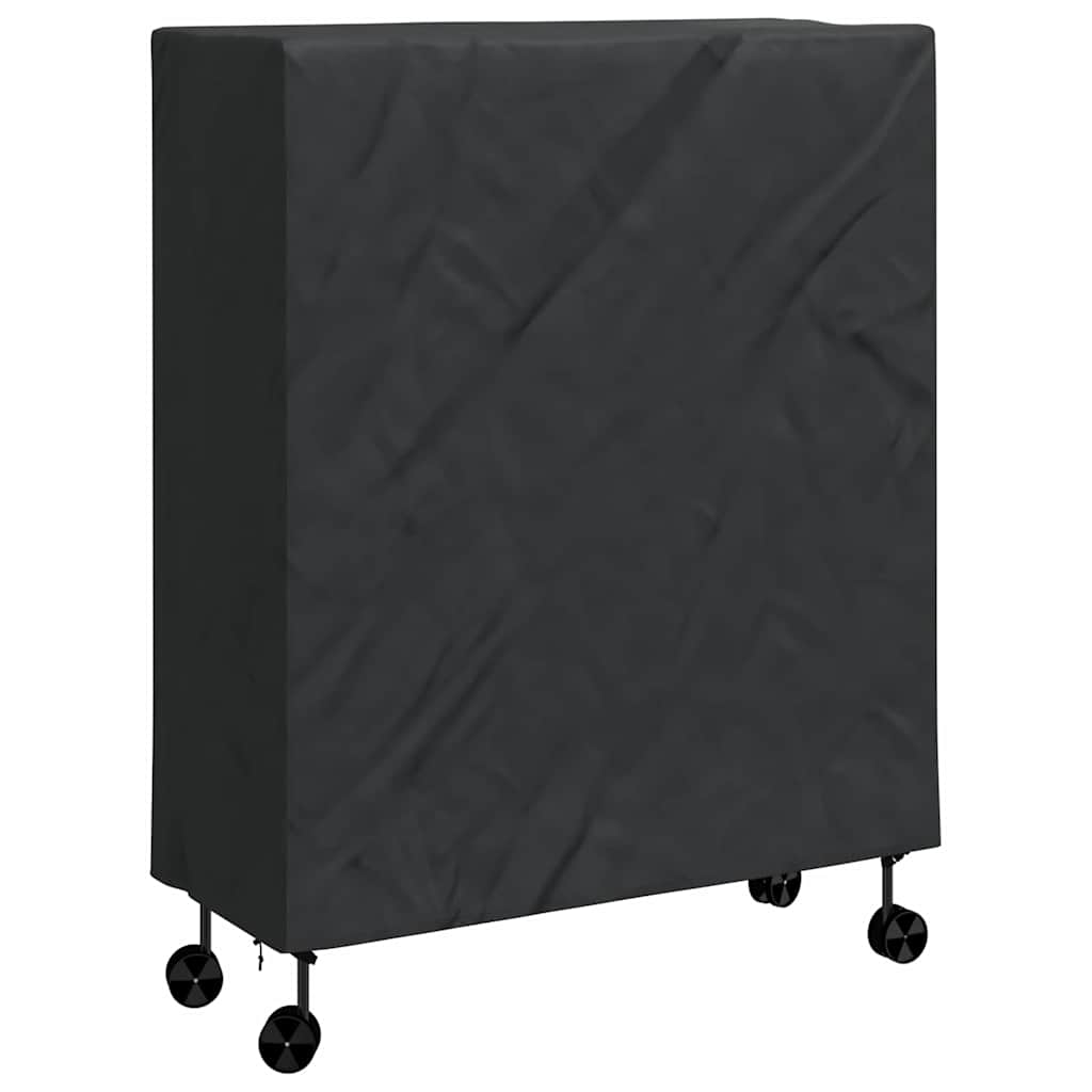 vidaXL Pingpong Tischbezug Uni Schwarz 165 x 70 x 185 cm Stoff