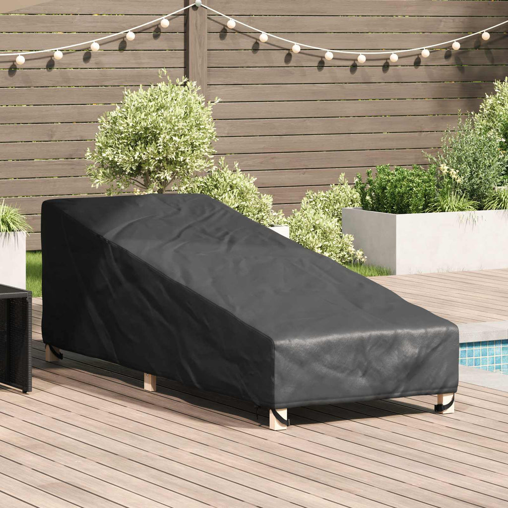 vidaXL Abdeckung für Möbel für den Outdoor Schwarz 195 x 76 x 82 cm