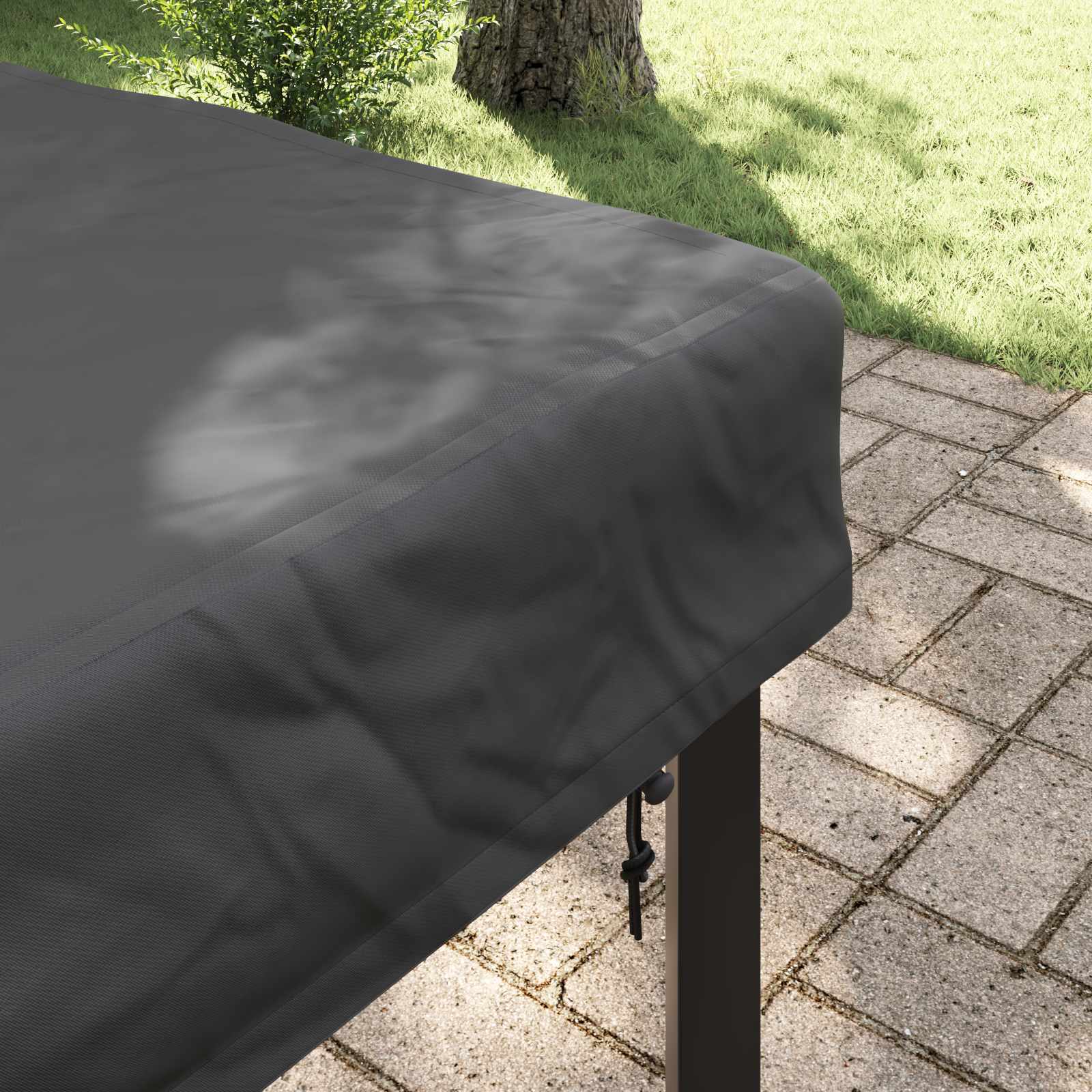 vidaXL Tischdecken Uni Schwarz 62 x 62 x 15 cm 600D Oxford Stoff
