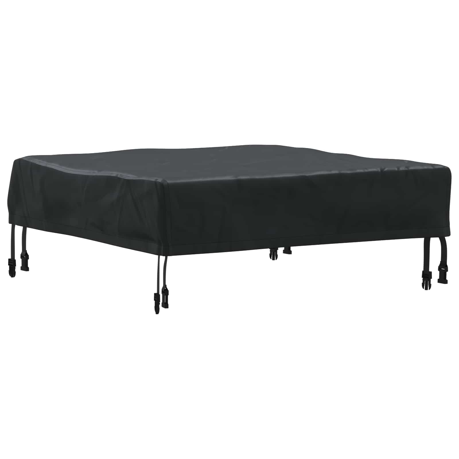 vidaXL Tischdecken Uni Schwarz 62 x 62 x 15 cm 600D Oxford Stoff