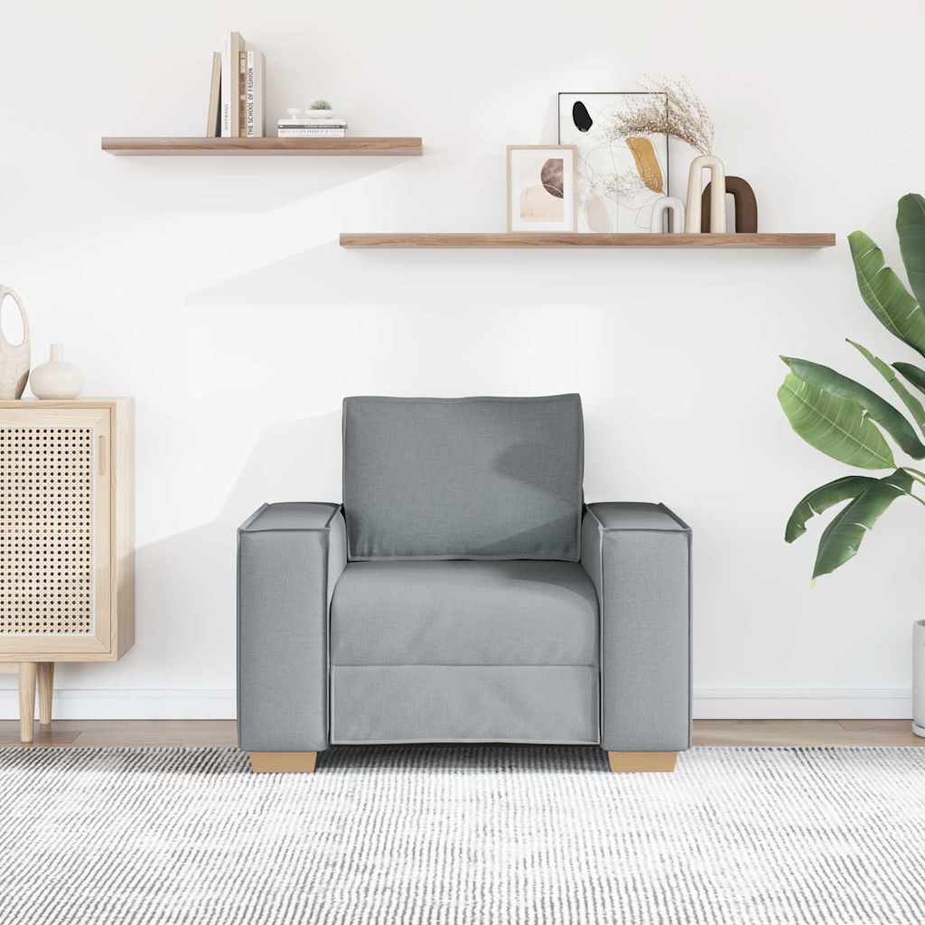 vidaXL Sofa Stuhl Hellgrau 100x78x84 cm Stoff