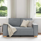 vidaXL 2-Sitzer Sofa Hellgrau 160x78x84 cm Stoff