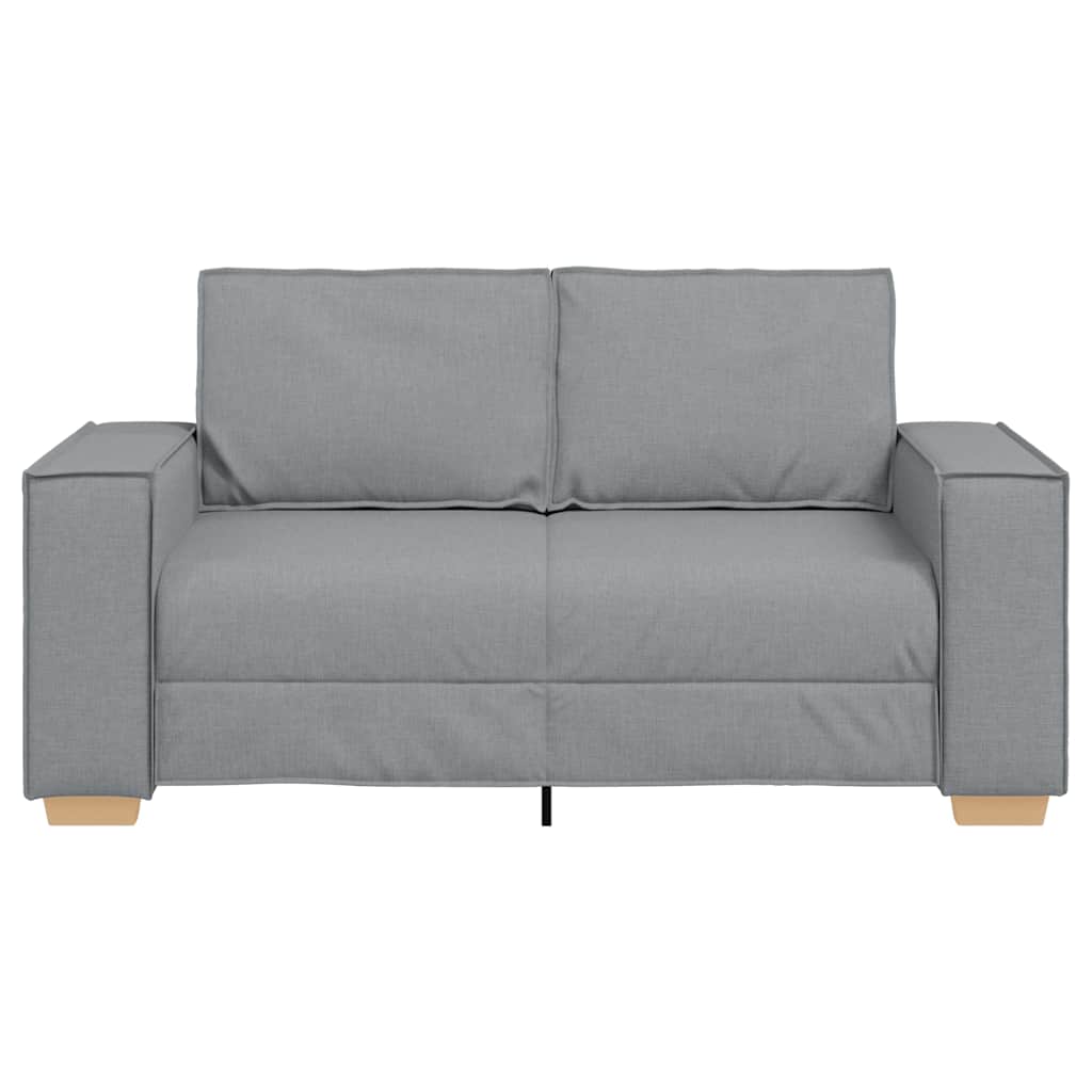 vidaXL 2-Sitzer Sofa Hellgrau 160x78x84 cm Stoff