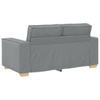 vidaXL 2-Sitzer Sofa Hellgrau 160x78x84 cm Stoff