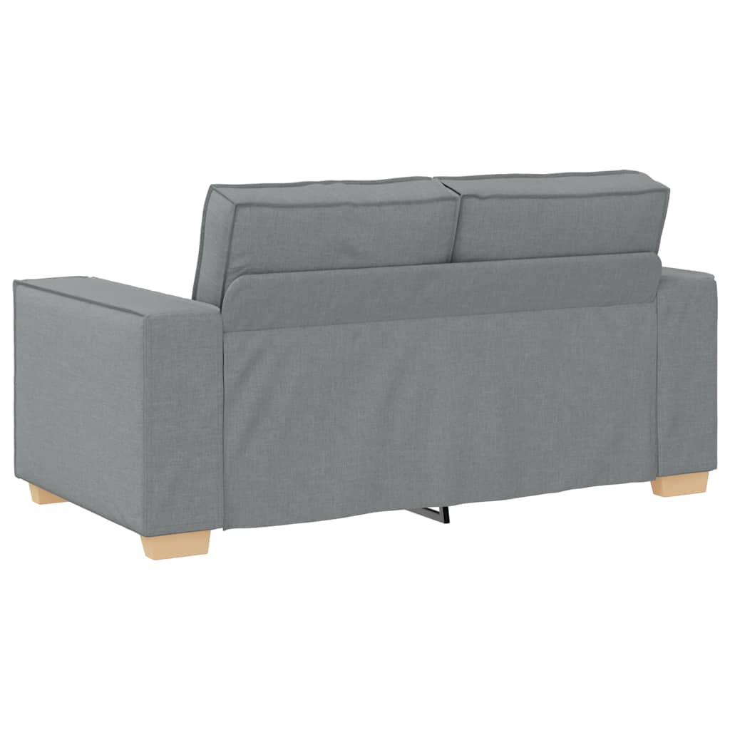 vidaXL 2-Sitzer Sofa Hellgrau 160x78x84 cm Stoff
