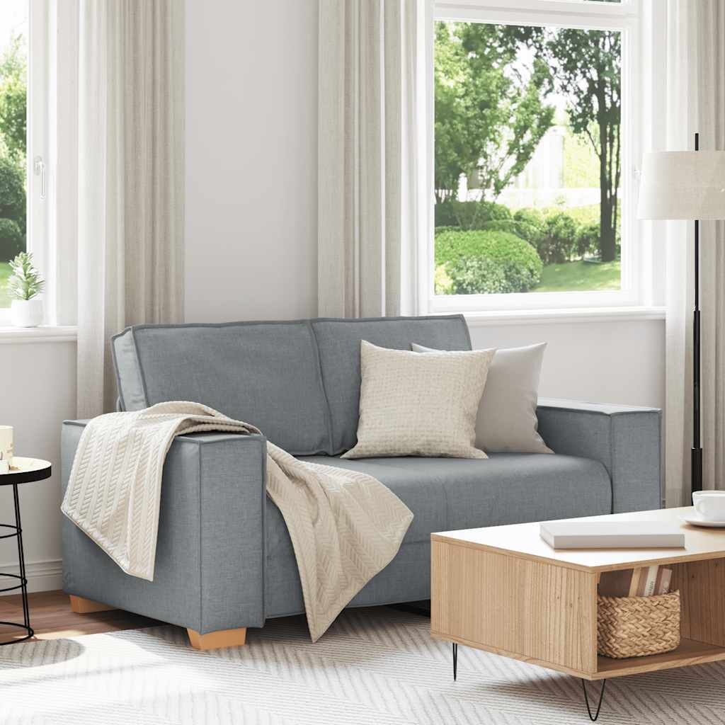 vidaXL 2-Sitzer Sofa Hellgrau 160x78x84 cm Stoff