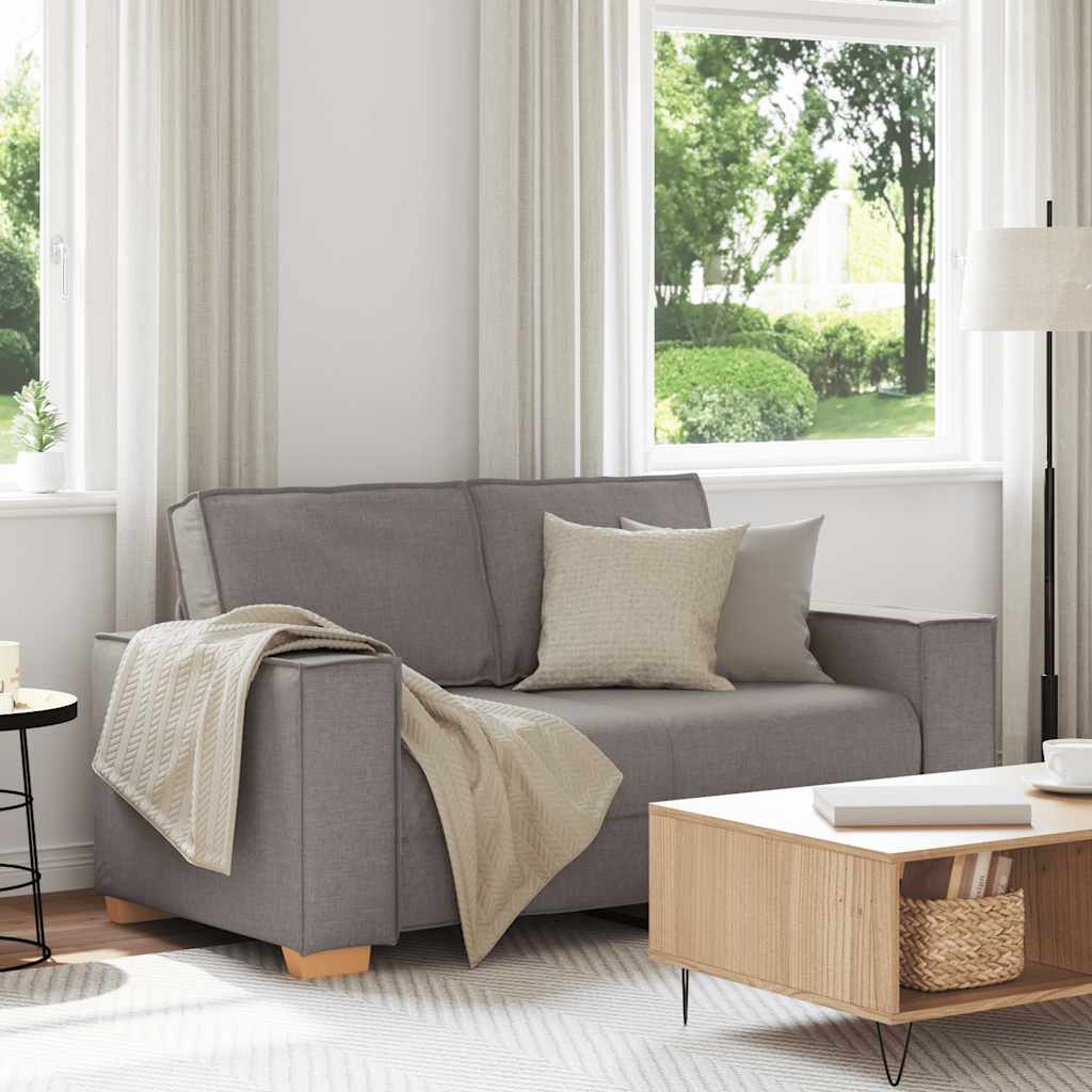 vidaXL 2-Sitzer Sofa Hellgrau 160x78x84 cm Stoff