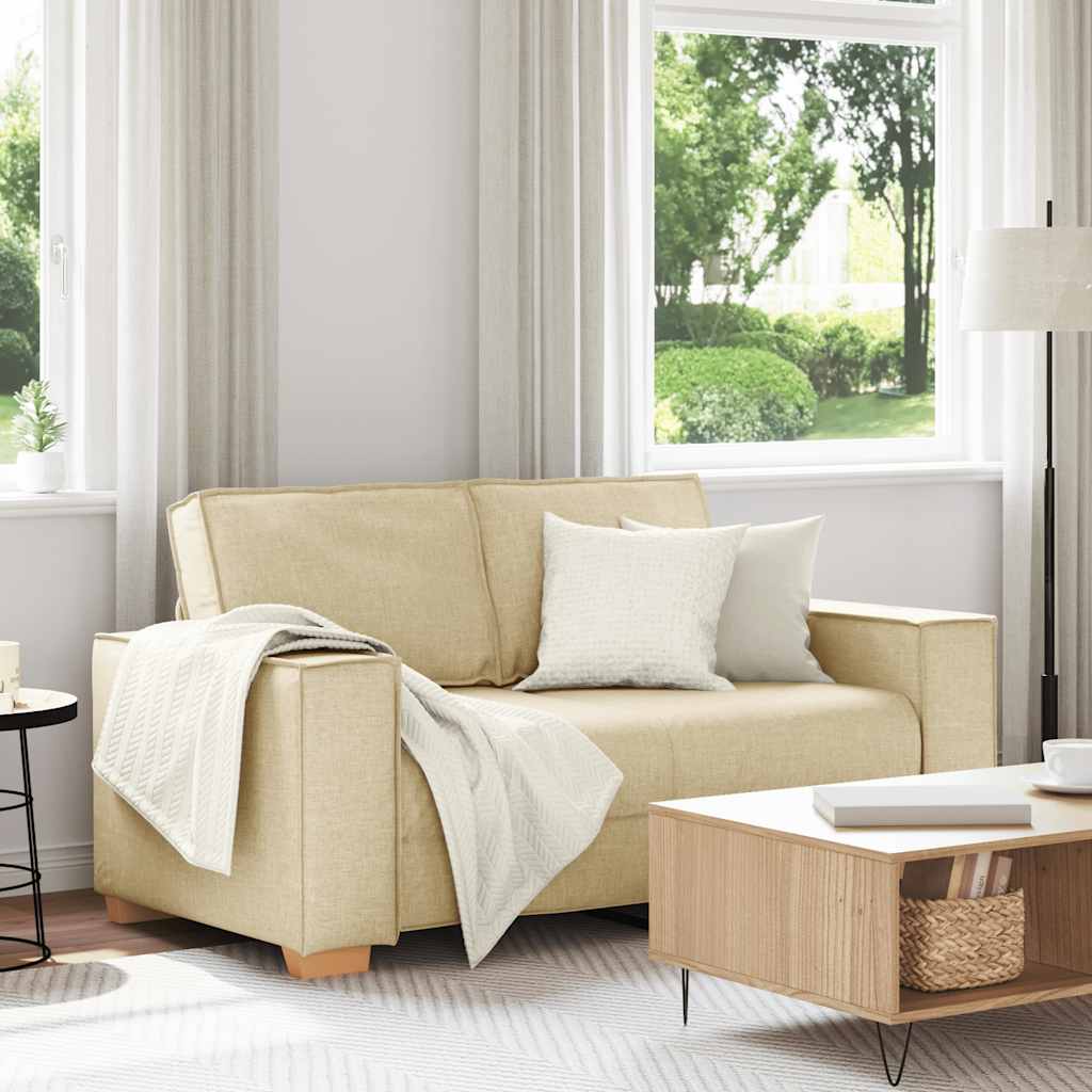 vidaXL 2-Sitzer Sofa Hellgrau 160x78x84 cm Stoff