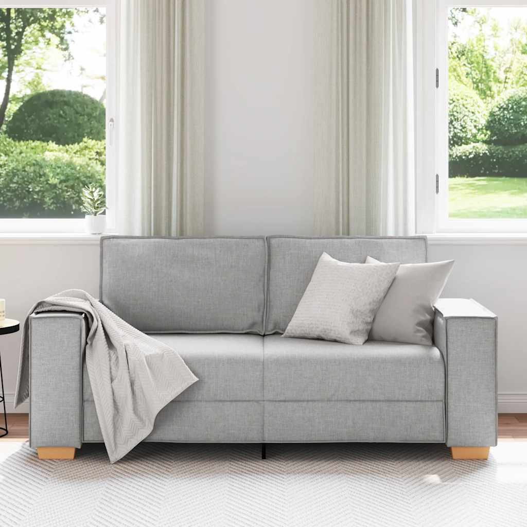 vidaXL 2-Sitzer Sofa Wolkengrau 180x78x84 cm Stoff