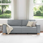 vidaXL 3-Sitzer-Sofa Hellgrau 220x78x84 cm Stoff