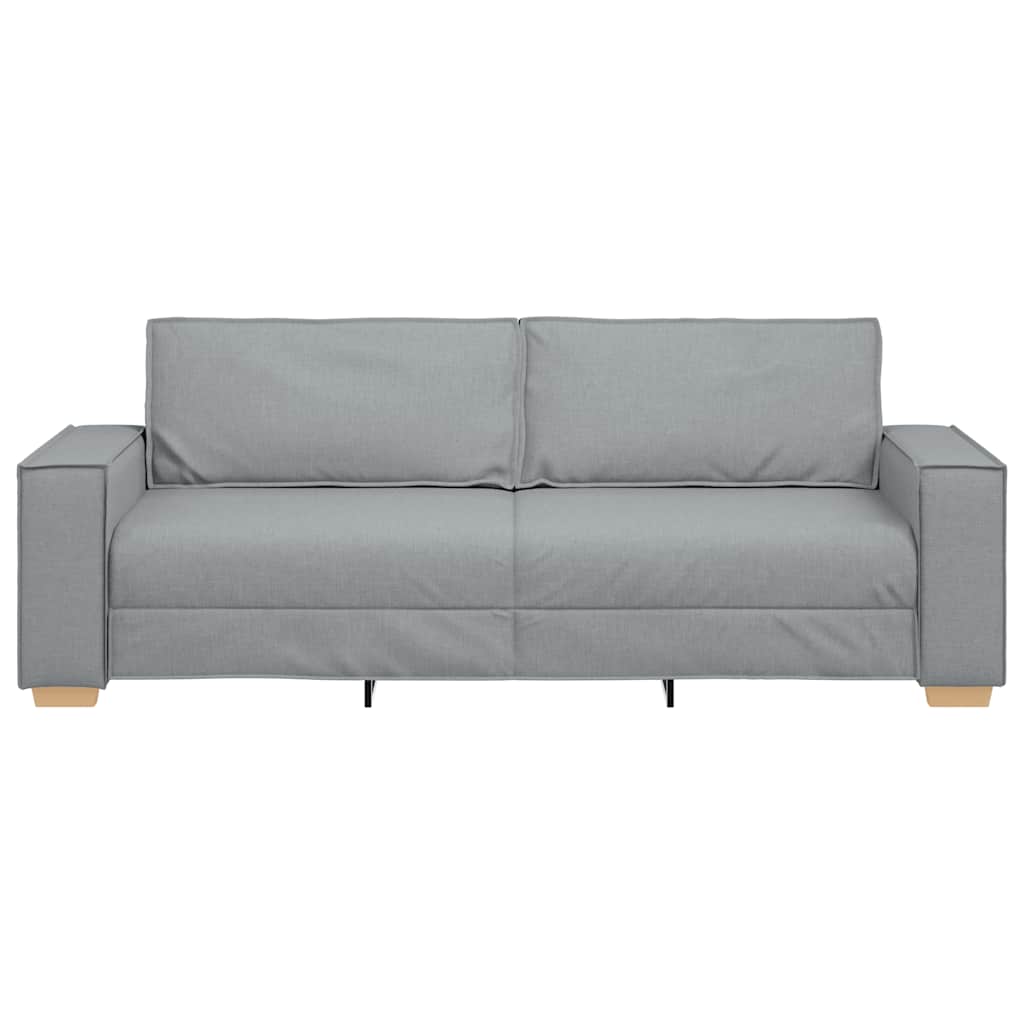 vidaXL 3-Sitzer-Sofa Hellgrau 220x78x84 cm Stoff