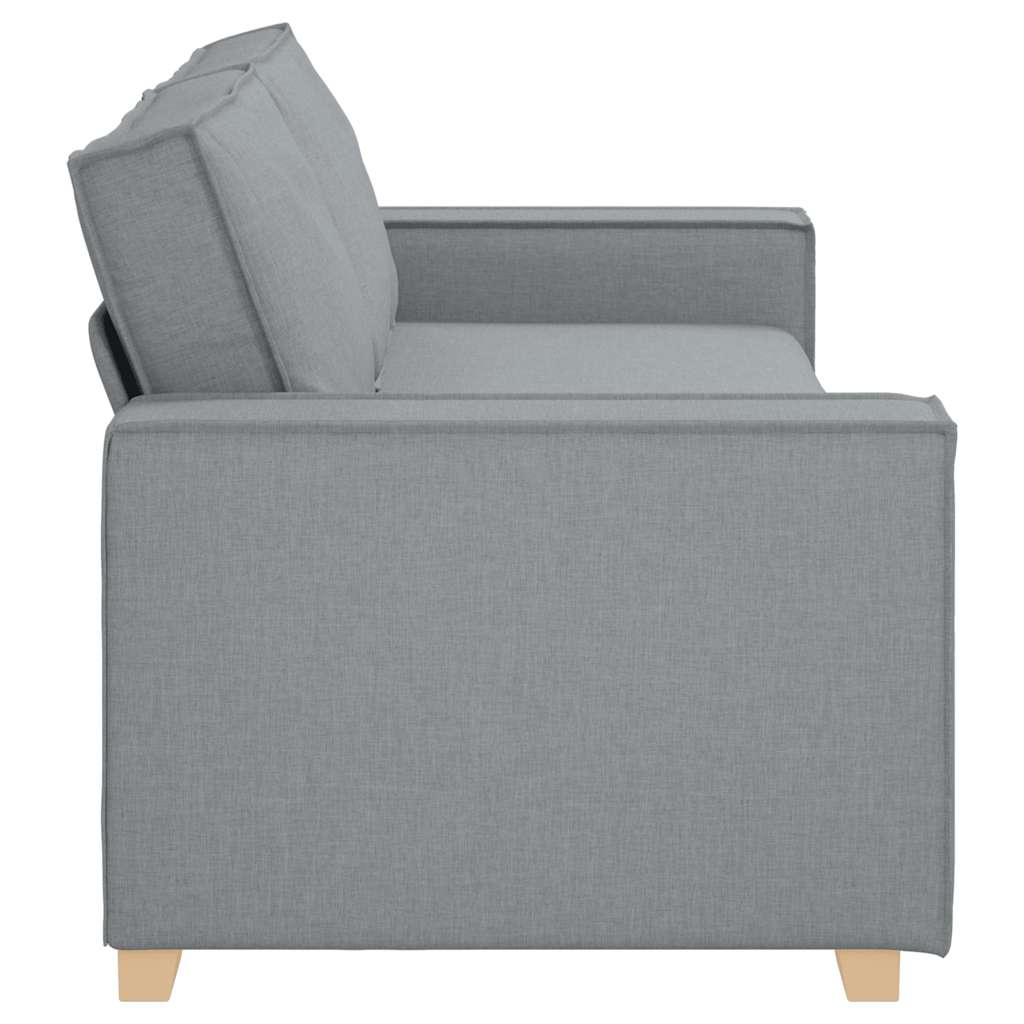vidaXL 3-Sitzer-Sofa Hellgrau 220x78x84 cm Stoff