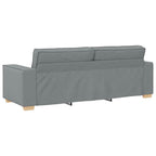 vidaXL 3-Sitzer-Sofa Hellgrau 220x78x84 cm Stoff