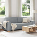 vidaXL 3-Sitzer-Sofa Hellgrau 220x78x84 cm Stoff
