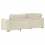 vidaXL 3-Sitzer-Sofa Beige 220 cm Leinenmischgewebe