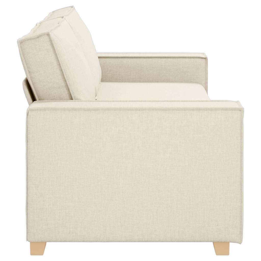vidaXL 3-Sitzer-Sofa Beige 220 cm Leinenmischgewebe