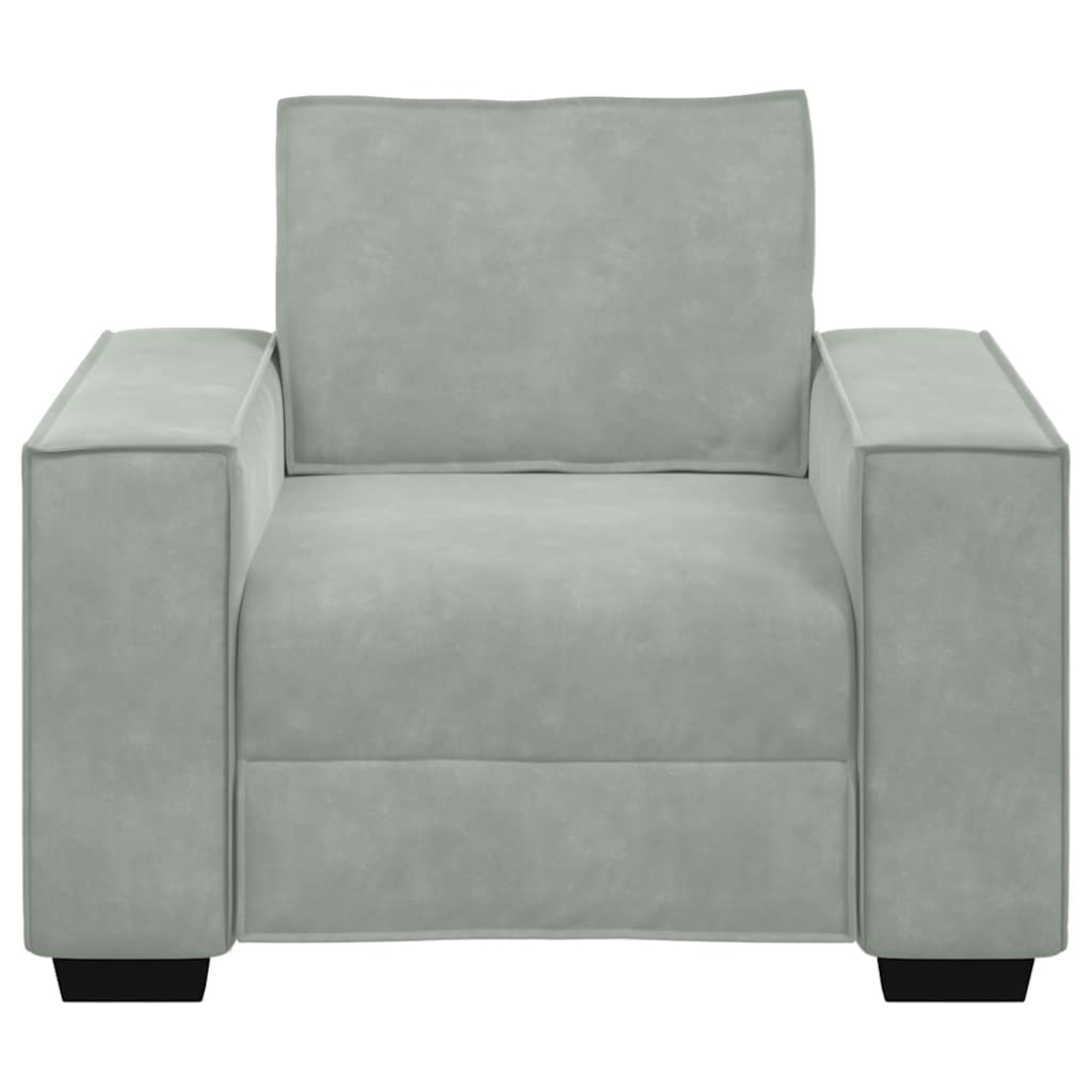 vidaXL Sessel Hellgrau 100x78x84 cm Samt