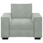 vidaXL Sessel Hellgrau 100x78x84 cm Samt