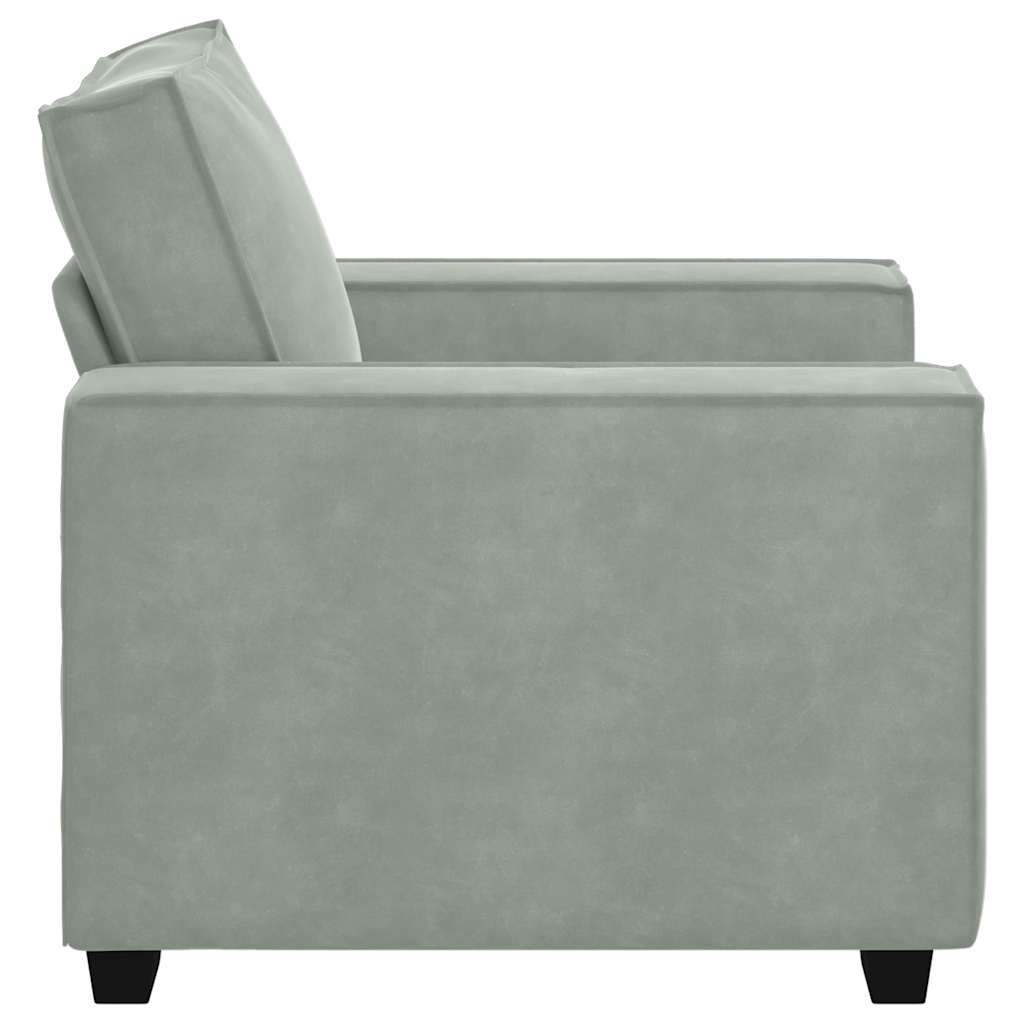 vidaXL Sessel Hellgrau 100x78x84 cm Samt