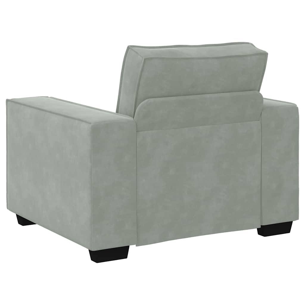 vidaXL Sessel Hellgrau 100x78x84 cm Samt