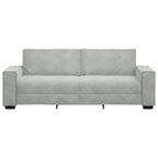 vidaXL 3-Sitzer-Sofa Hellgrau 220x78x84 cm Samt