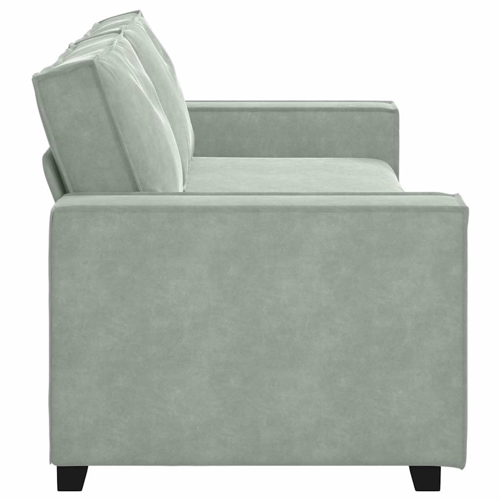 vidaXL 3-Sitzer-Sofa Hellgrau 220x78x84 cm Samt