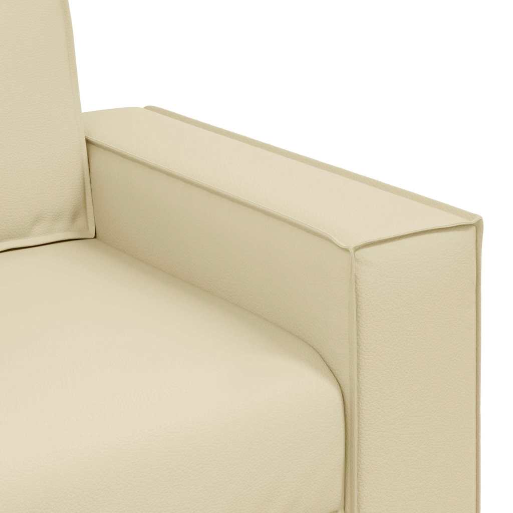 vidaXL Sofa-Sessel Creme 100 cm Kunstleder