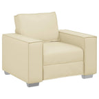 vidaXL Sofa-Sessel Creme 100 cm Kunstleder