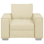 vidaXL Sofa-Sessel Creme 100 cm Kunstleder