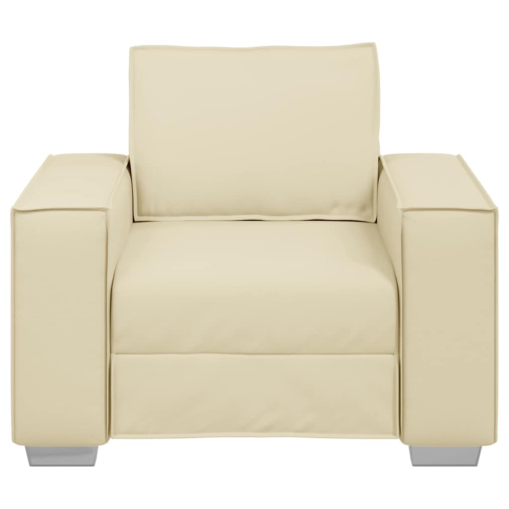 vidaXL Sofa-Sessel Creme 100 cm Kunstleder