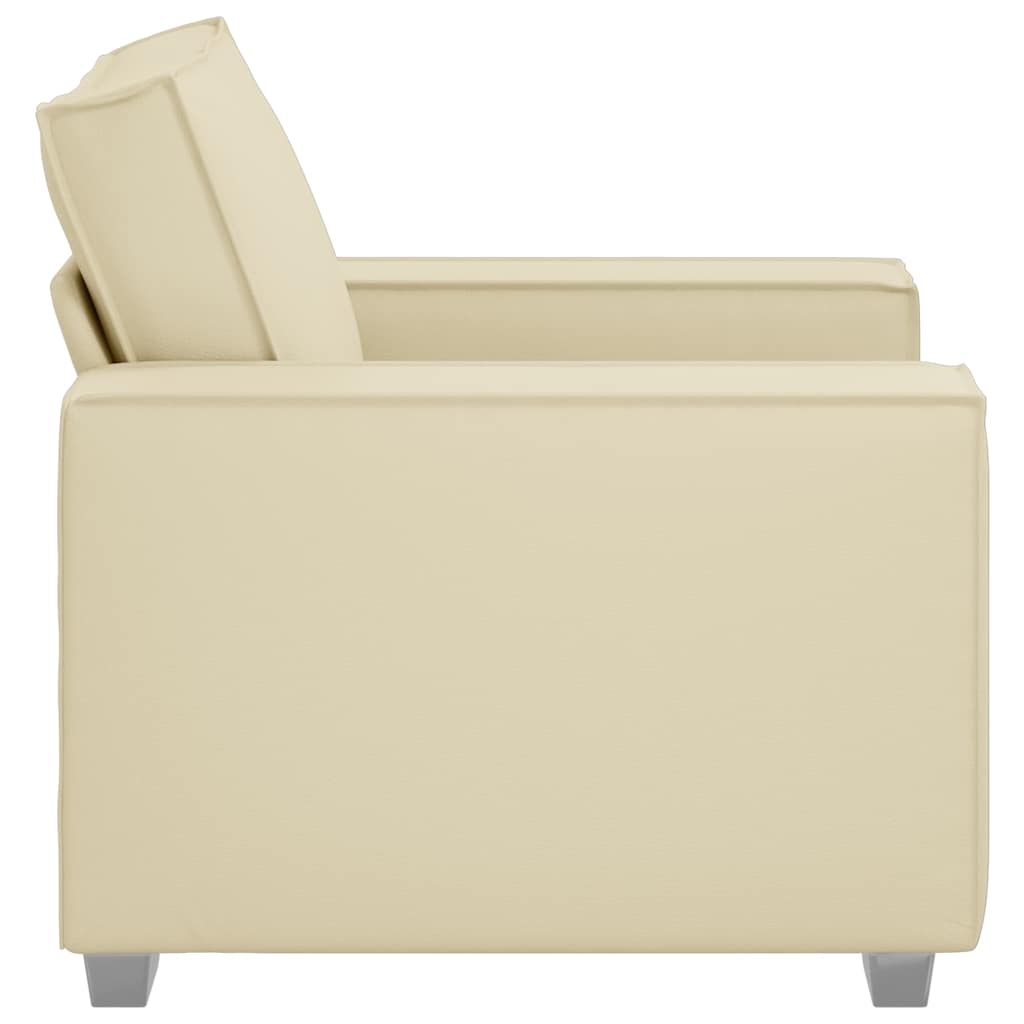 vidaXL Sofa-Sessel Creme 100 cm Kunstleder