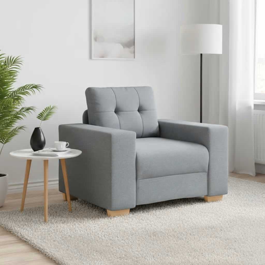 vidaXL Sessel Hellgrau 100x78x80 cm Stoff